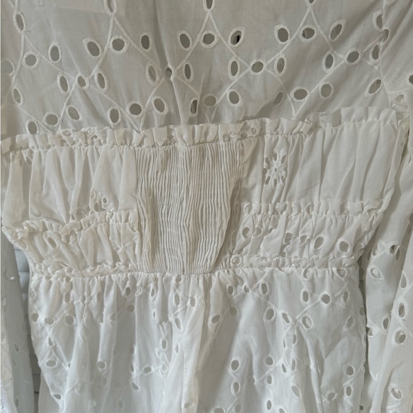 Zara White Embroidered Dress NWT - Picture 4 of 6